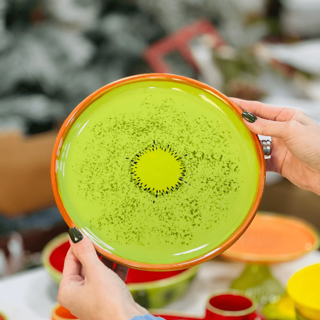 Prato de Sobremesa de Cerâmica Kiwi 23cm