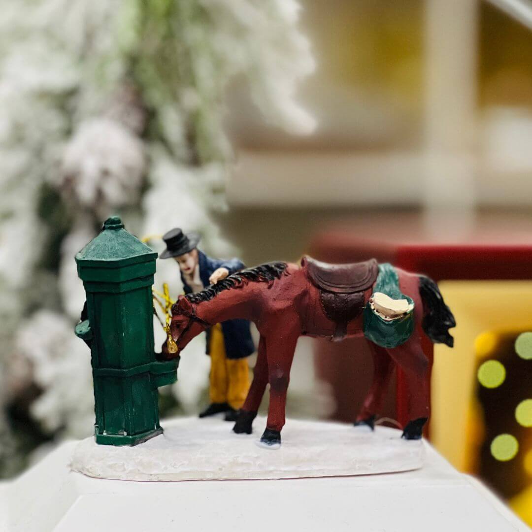 Cenário Natal Cavalo 7,6x11,5x5,6cm