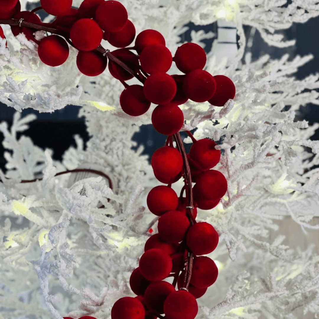 Festão com Berries em Veludo - 1,50m