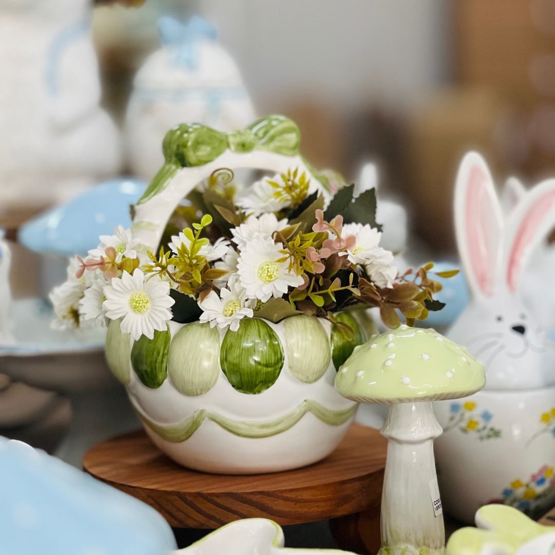 Cesta de Páscoa Verde - A Família 20cm