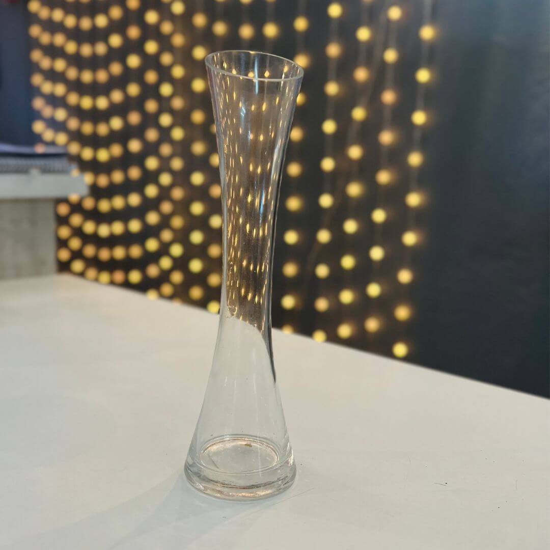 Vaso Tulipa de Vidro Transparente – 25cm