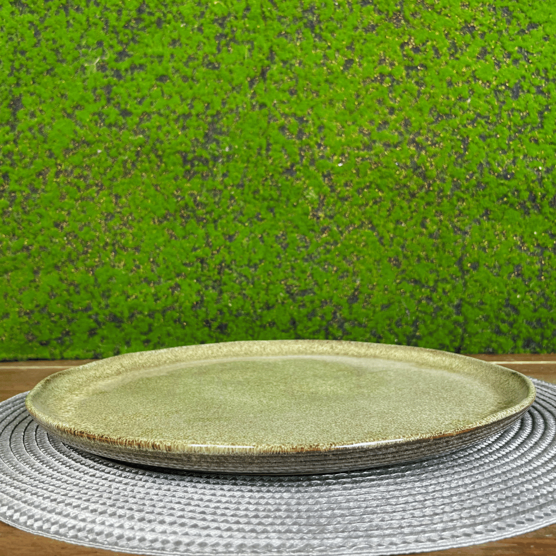 Prato Raso Bio Croco Verde de Cerâmica 29cm
