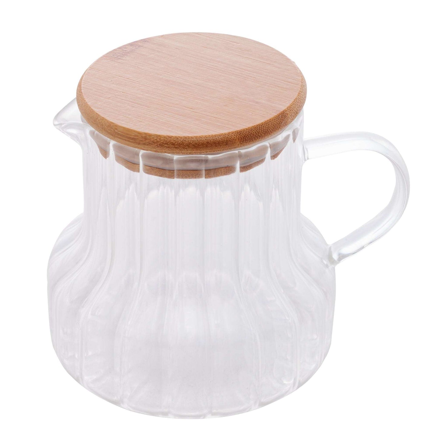 Jarra de Vidro Com Tampa de Bambu Classic 500ml