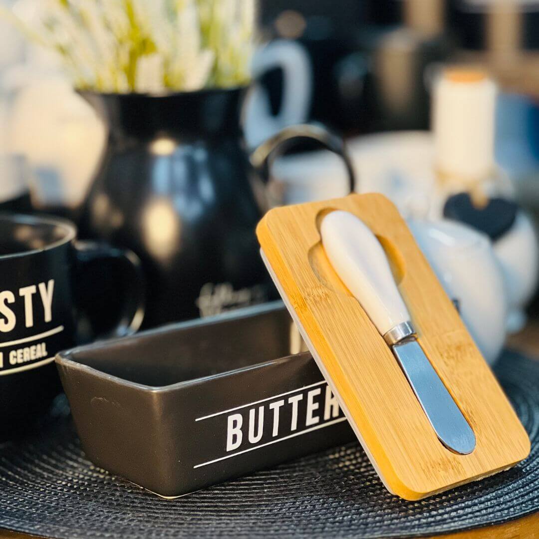 Manteigueira Manhattan Preta - 400ml