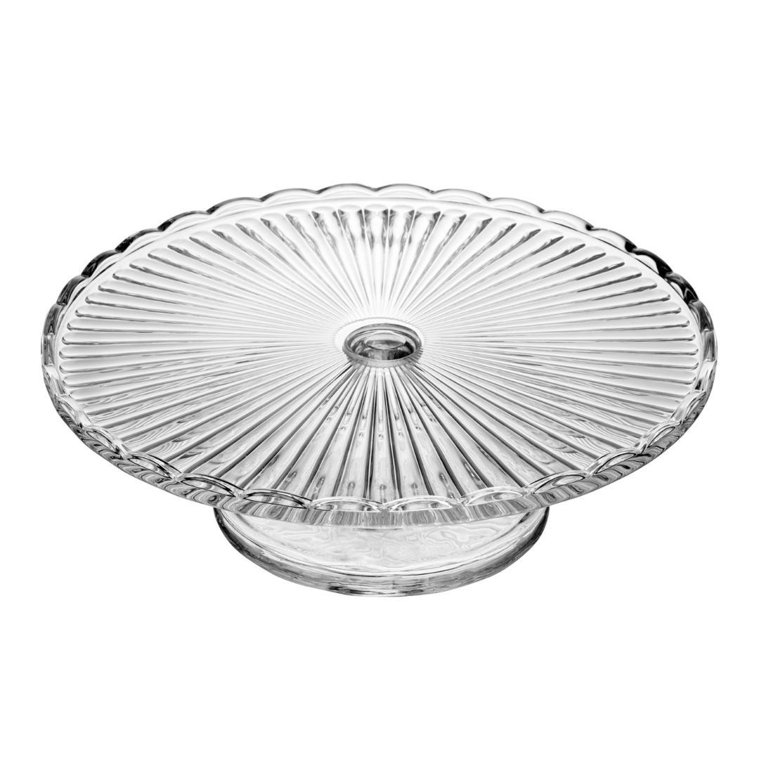 Prato para Bolo com Pé de Vidro Bangkok 29cm x 7,5cm