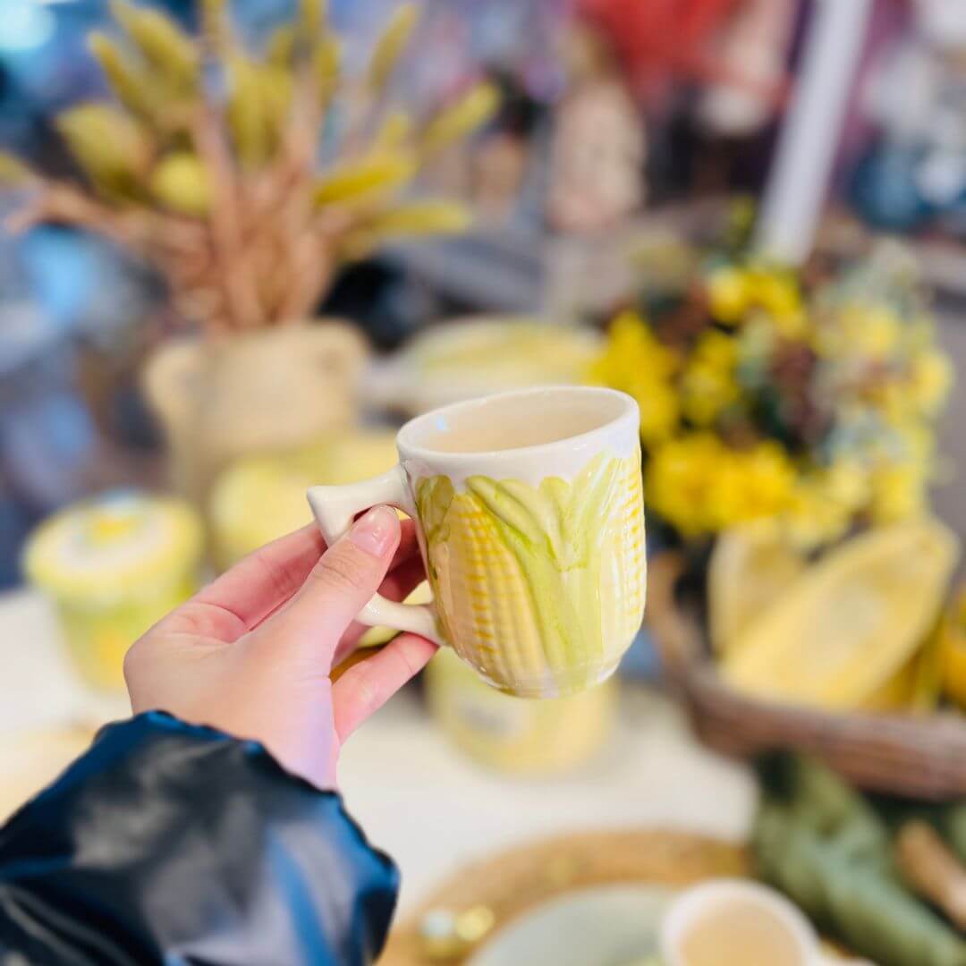 Caneca Milho Decorado Pintado a Mão