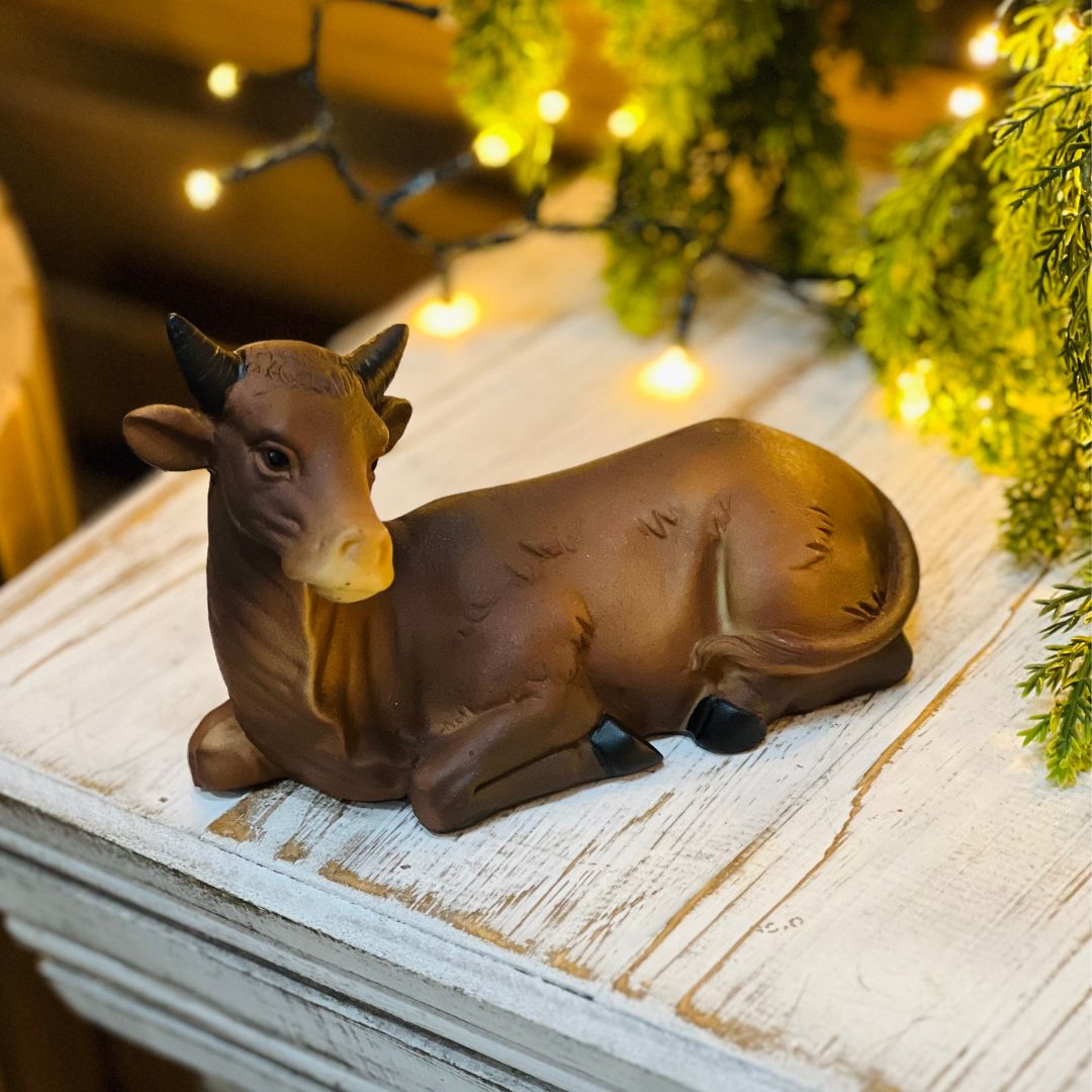 Vaca Decorativa em Resina | 15 cm