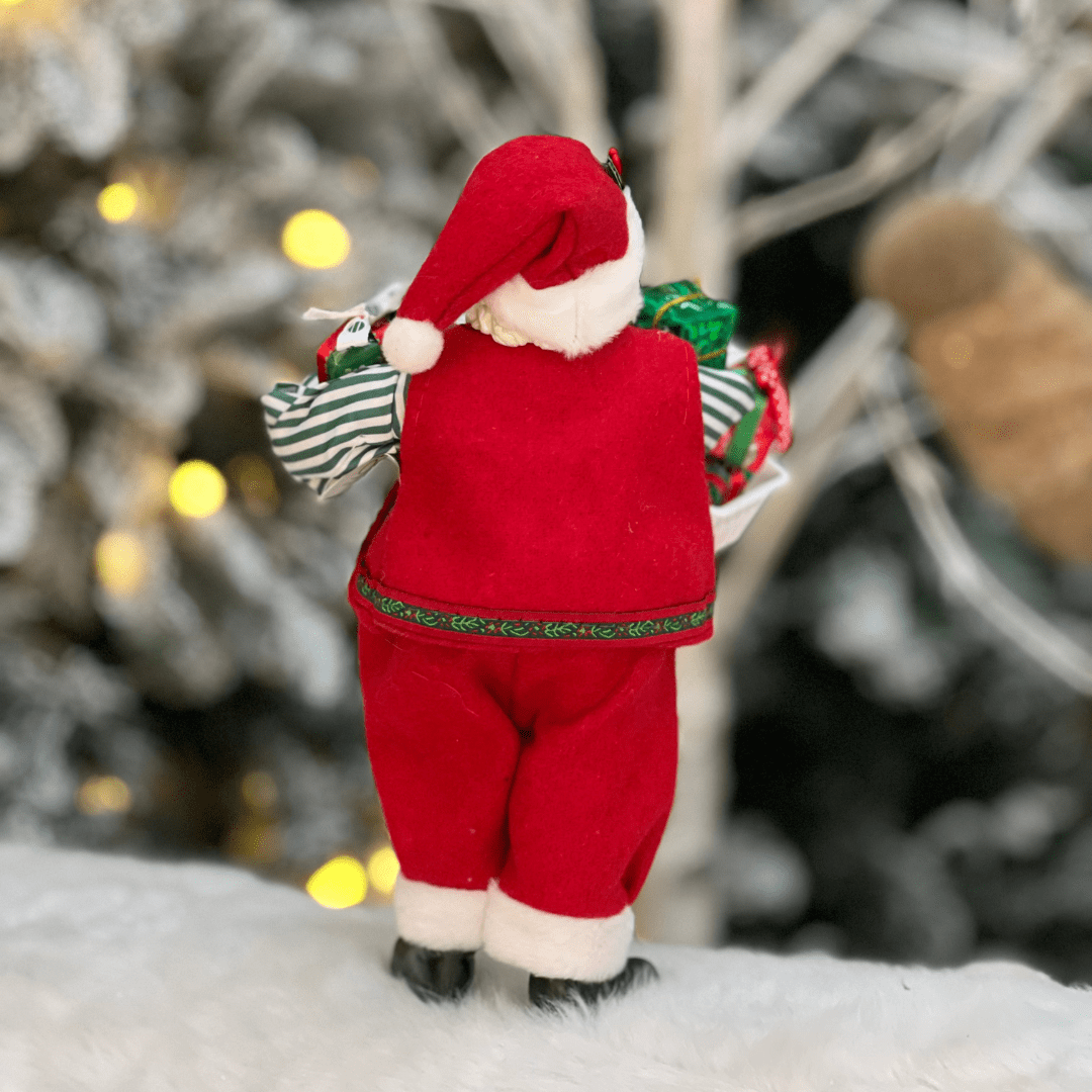Papai Noel Colecionável Compras do Noel 28cm