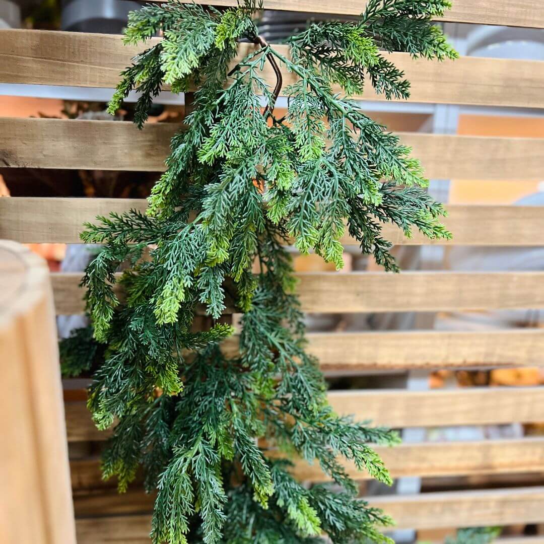 Festão Cipreste Realista | Toque Natural - 180 cm