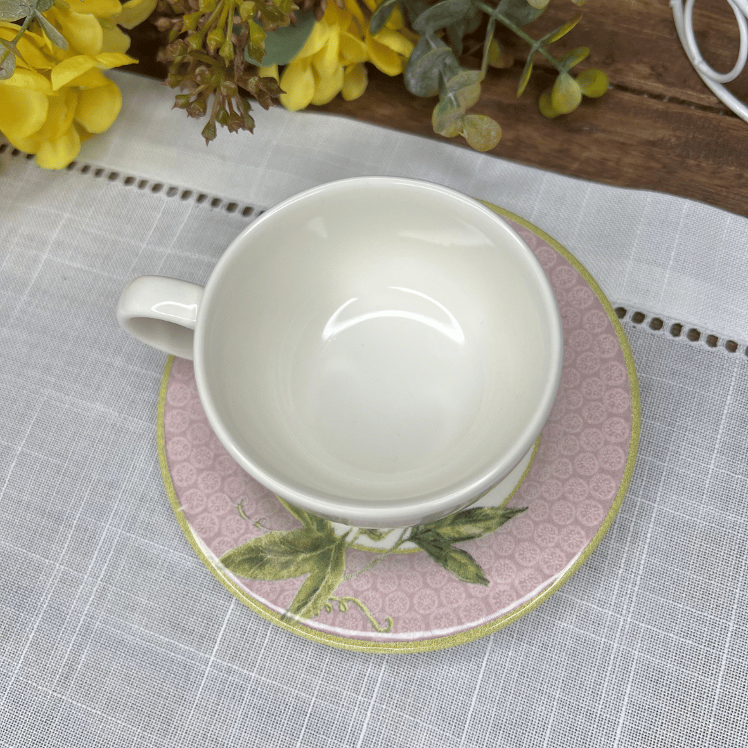 Xicara de Cafe Com Pires Passione 12x5cm