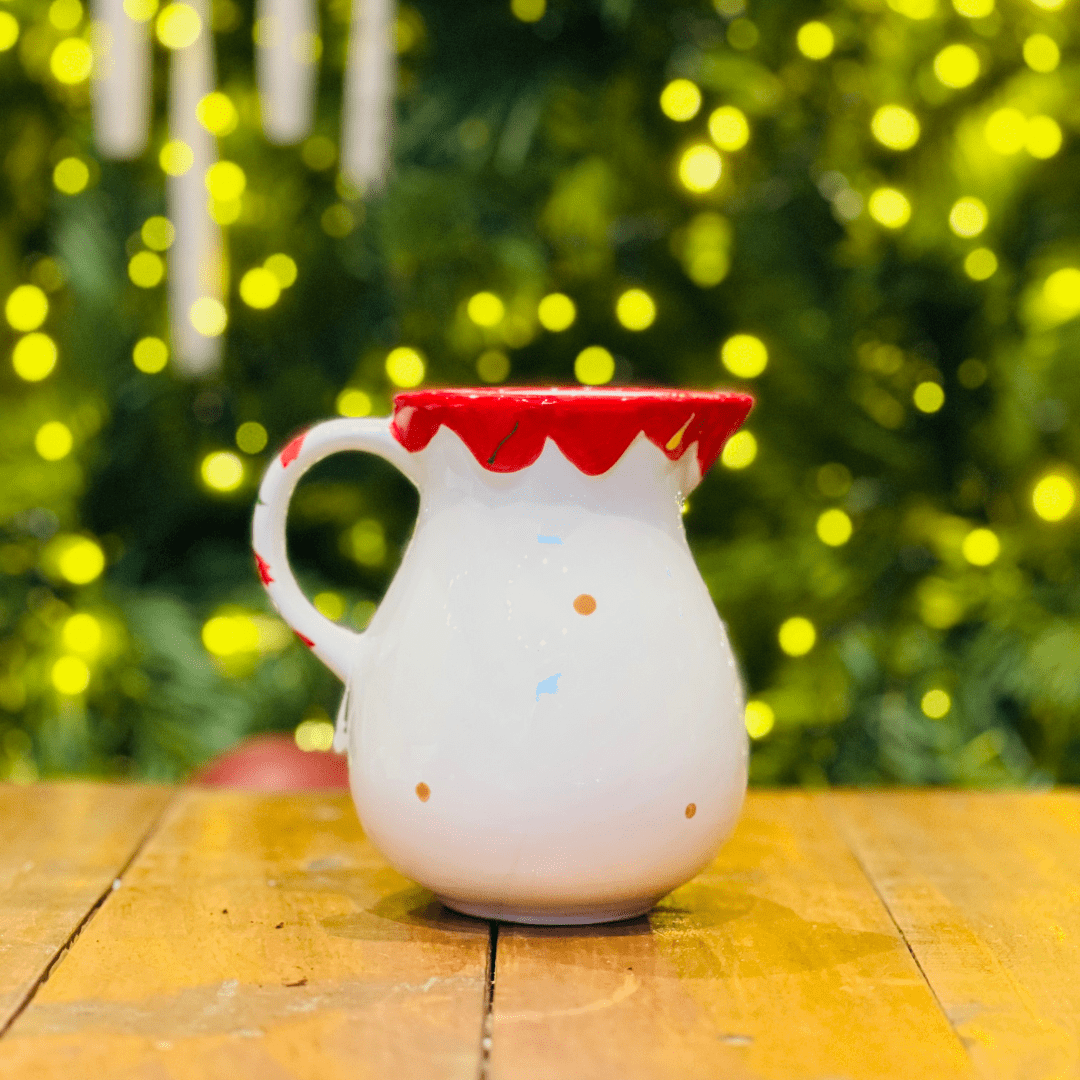 Jarra Natalina Gingerbread de Cerâmica 12cm