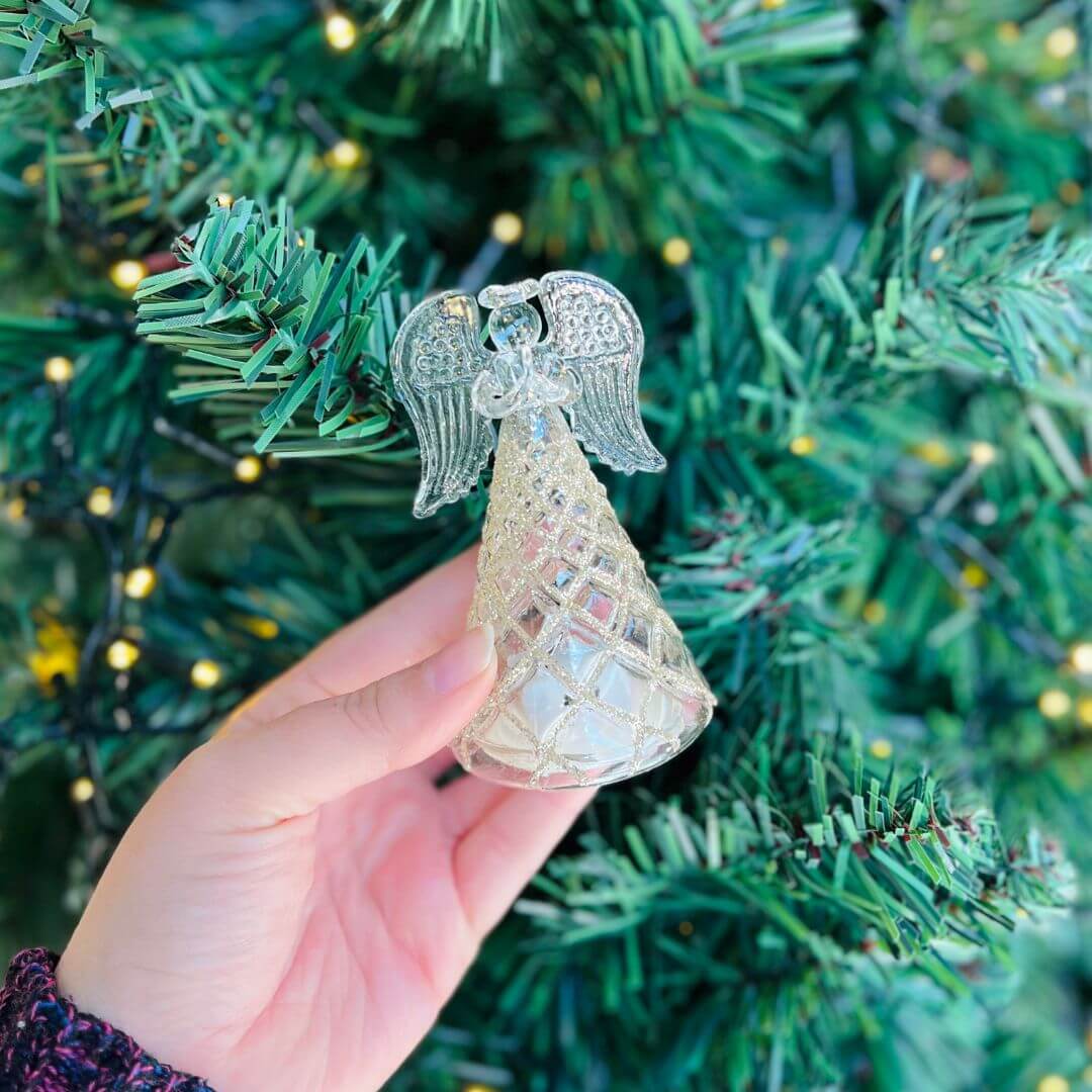 Enfeite Natal Anjo com LED – 10cm