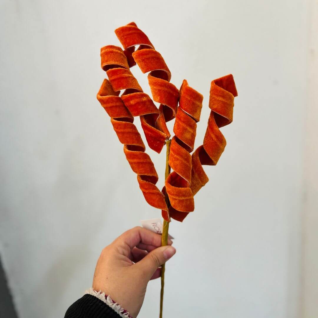 Galho Espiral Laranja – 48cm