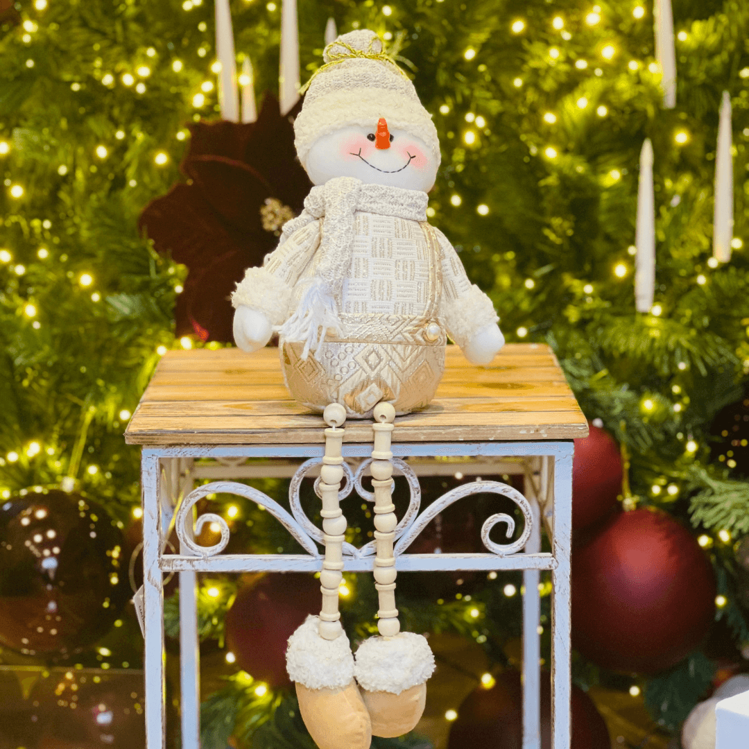 Boneco de Neve Natalino Champanhe 46cm