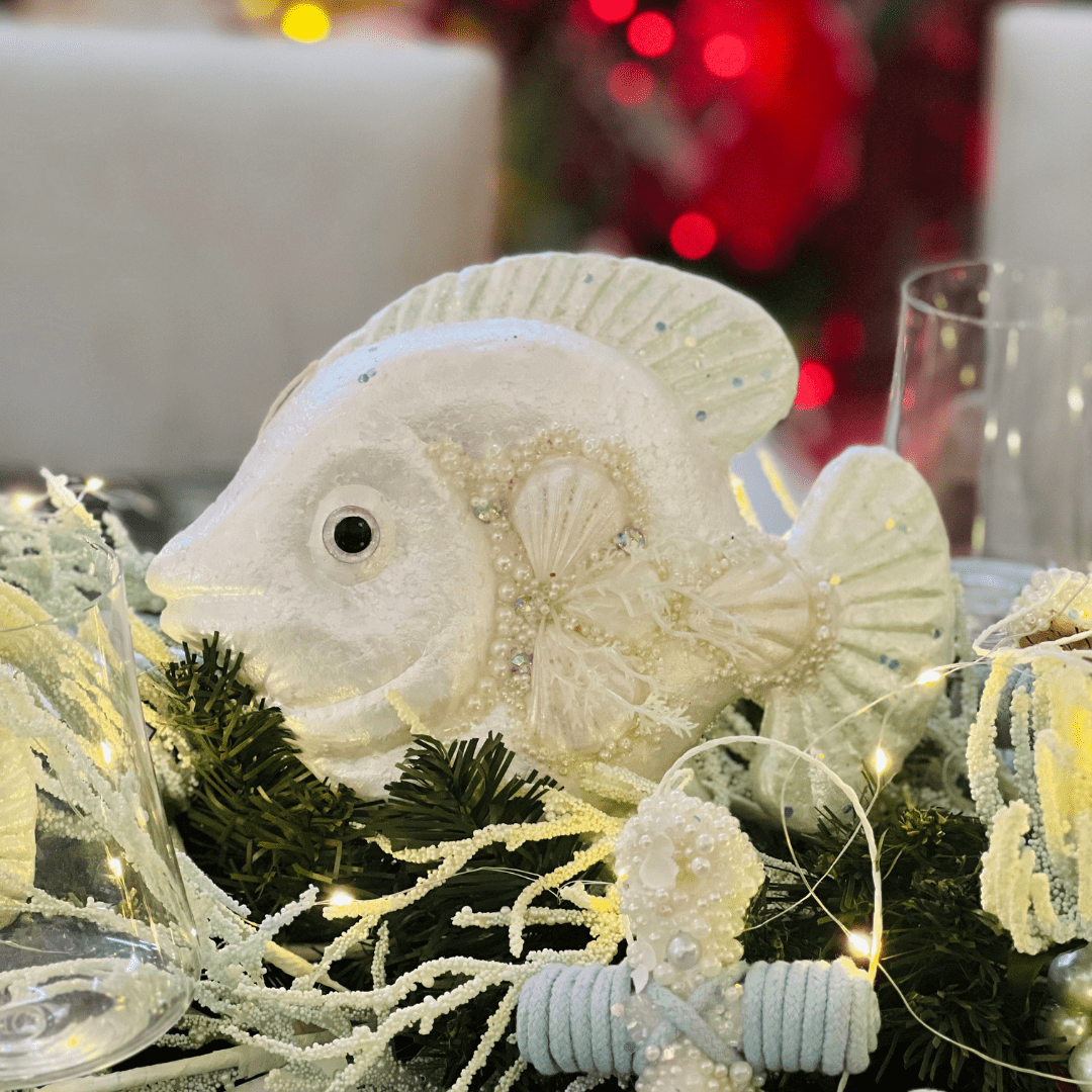 Peixe Decorativo Natal Náutico 20x20x7cm