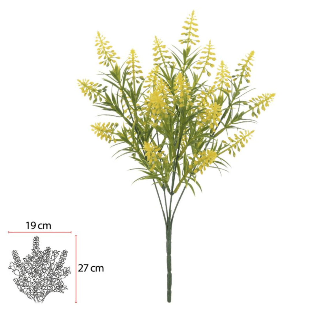 Flor Berry Plastico Amarelo 36cm