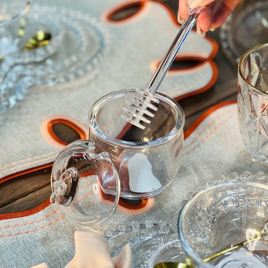 Meleira de Cristal Com Pegador e Tampa Bird - 150ml