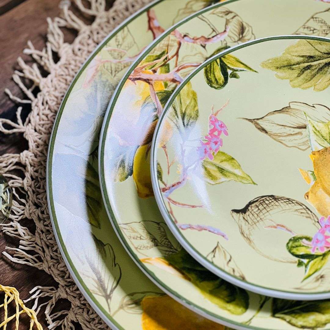 Prato Sobremesa Verde Toscana Limão Siciliano - 20cm