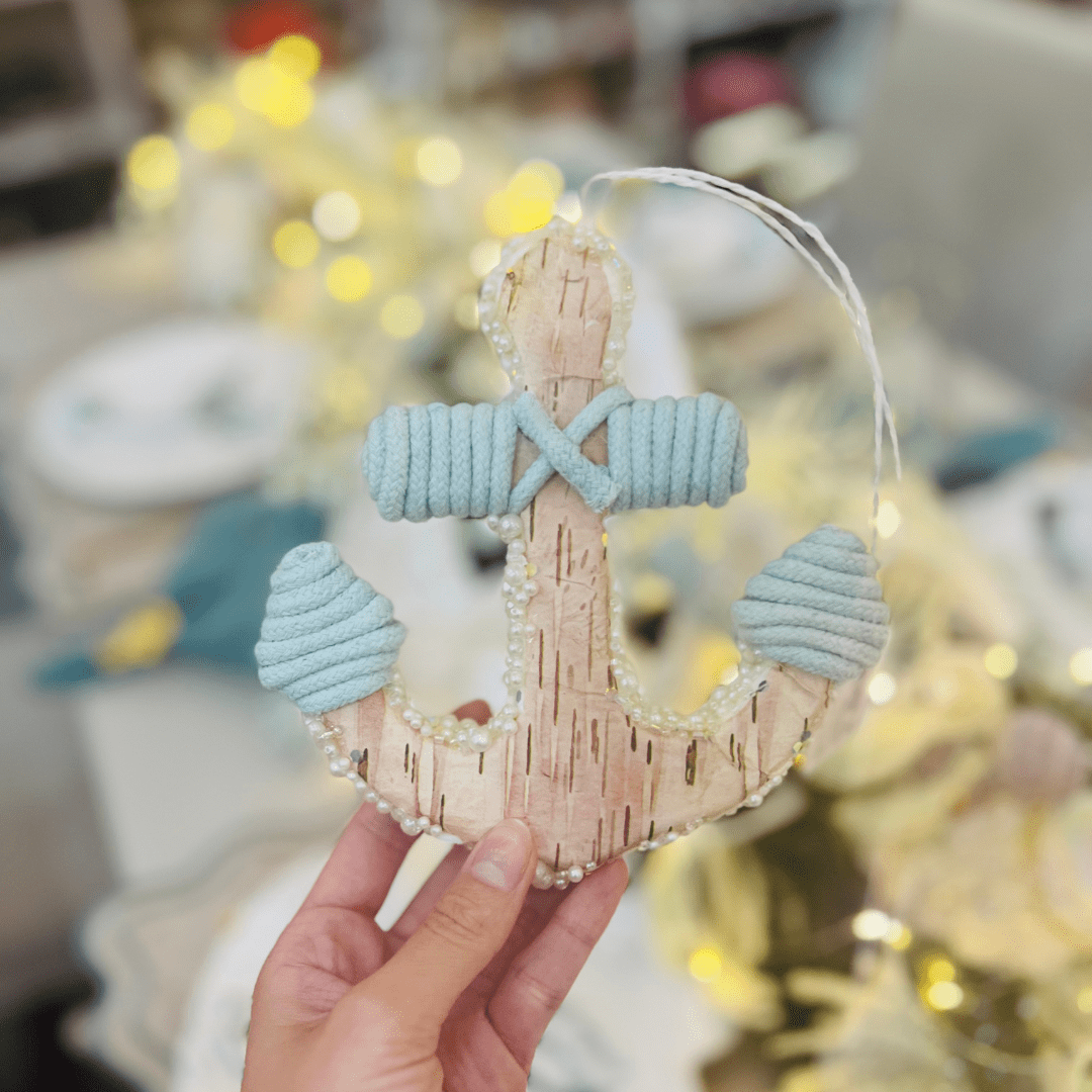 Âncora Decorativo Natal Náutico 16x15x3,5cm