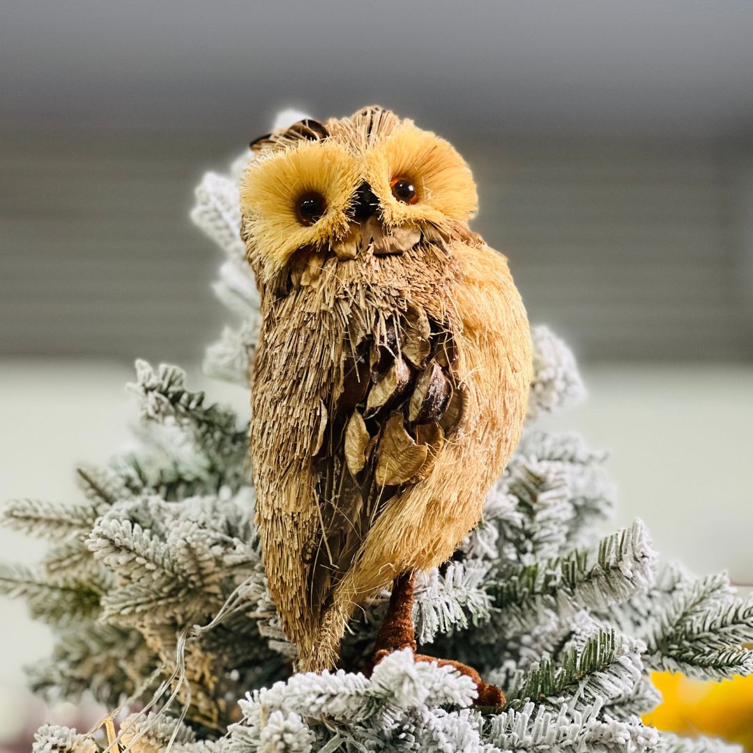 Coruja de Palha - 28cm