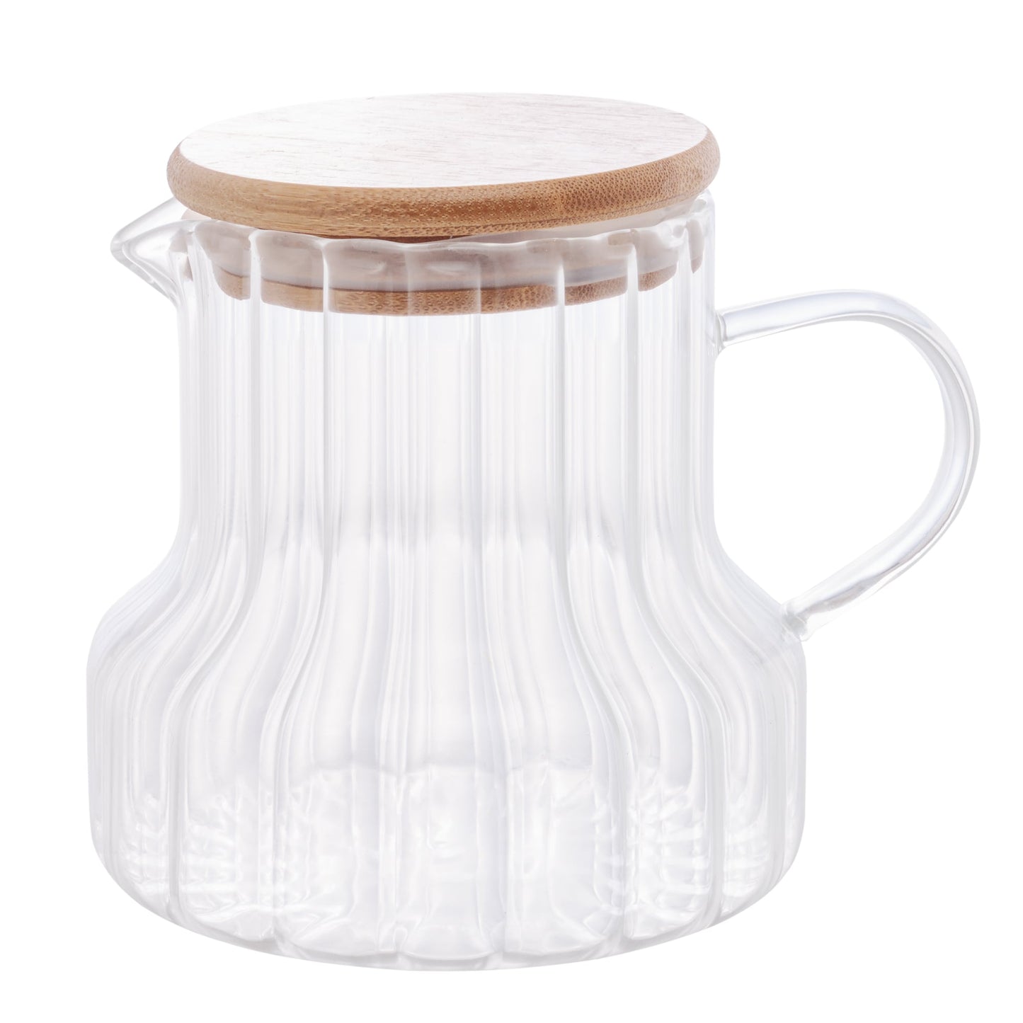 Jarra de Vidro Com Tampa de Bambu Classic 500ml