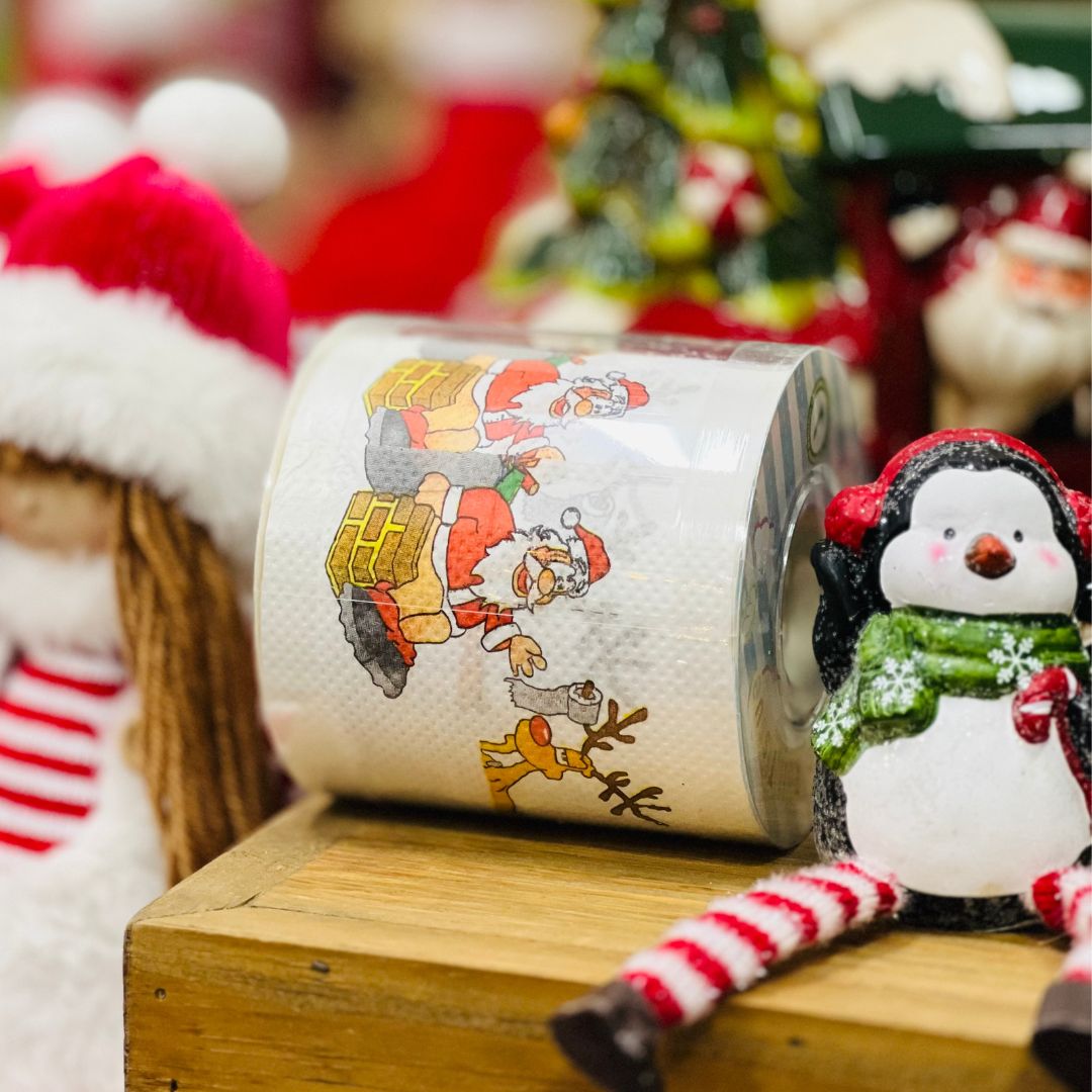 Papel Higiênico de Natal Decorativo - 30mtsx10cm