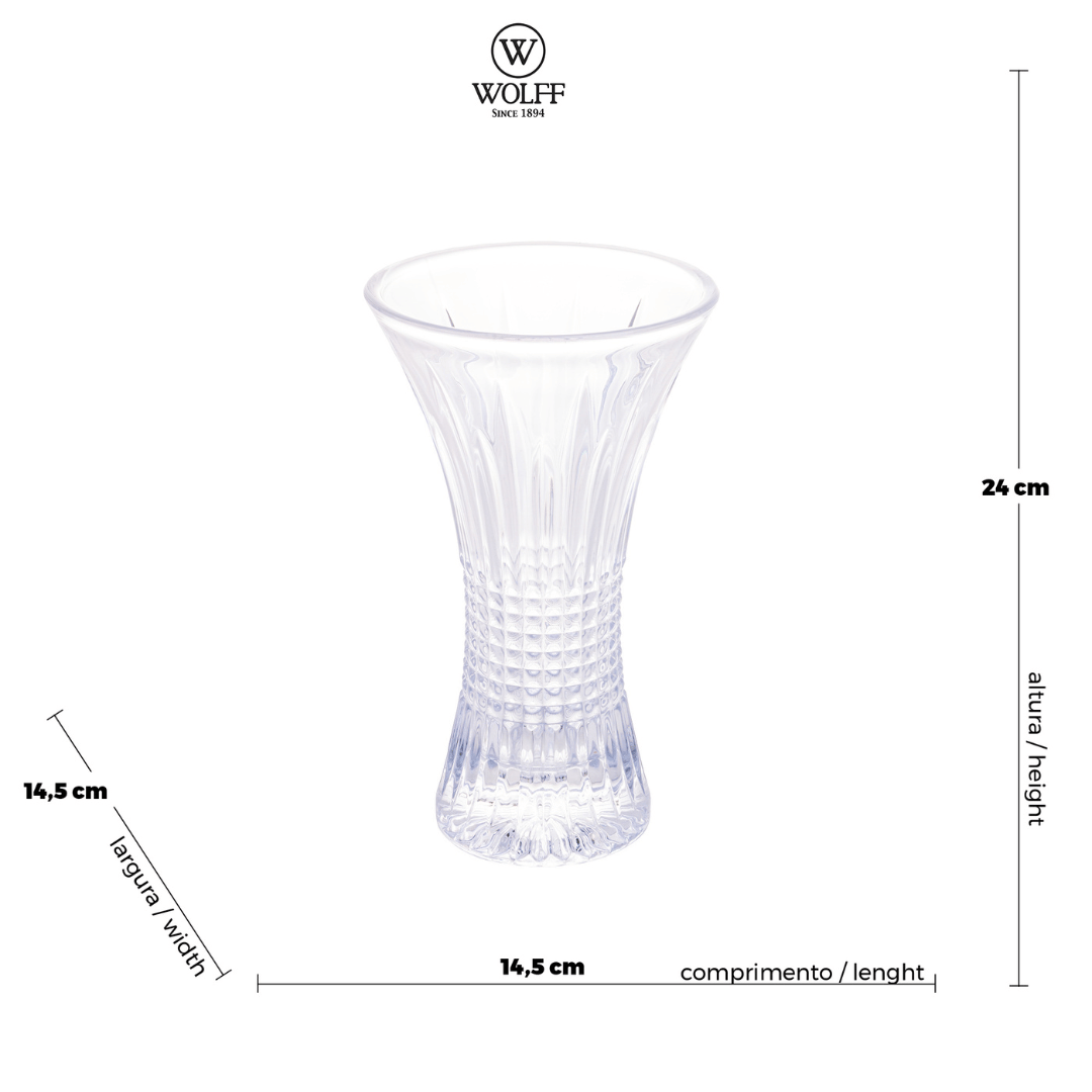 Vaso de Cristal Queen 15x24cm