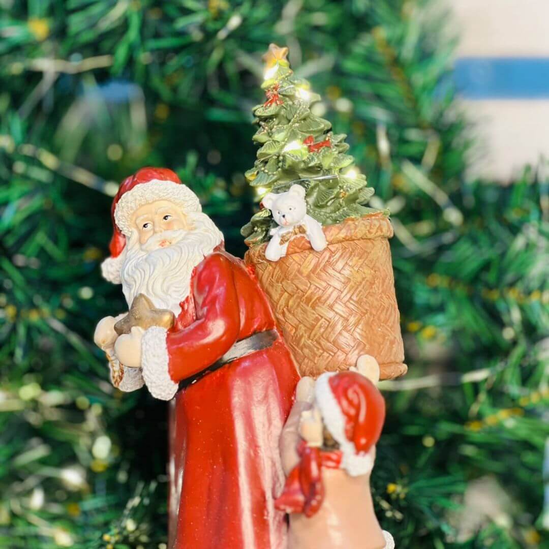 Papai Noel com Criança – 27cm