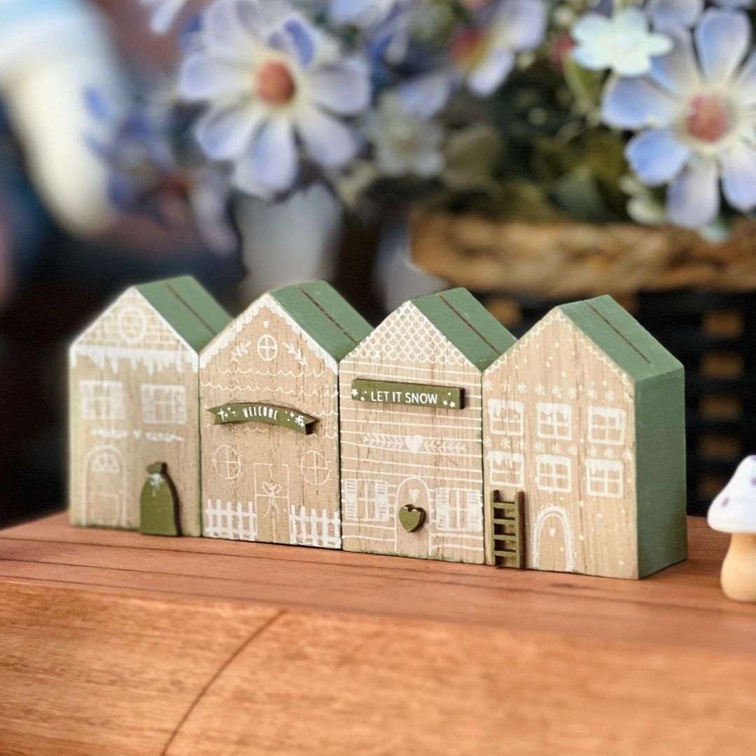Vila Decorativa Em MDF - 16,3x6,2x3cm