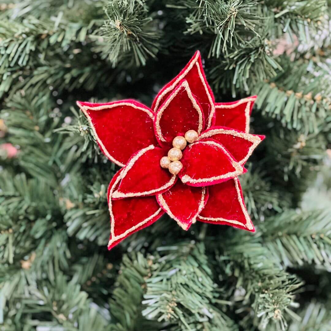 Haste Bico de Papagaio Natal Aveludado – 18cm