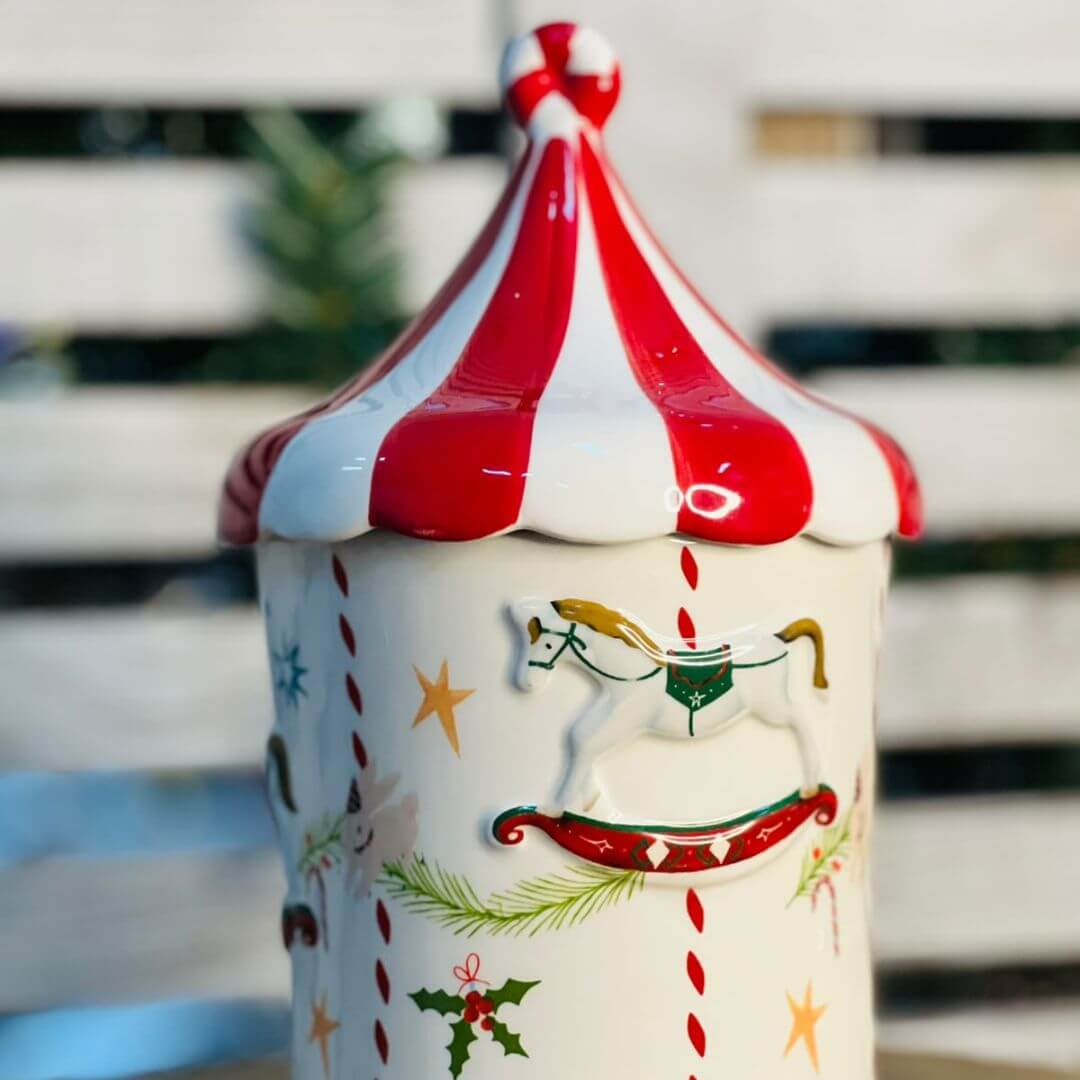 Pote Carrossel Natal - 16x26cm