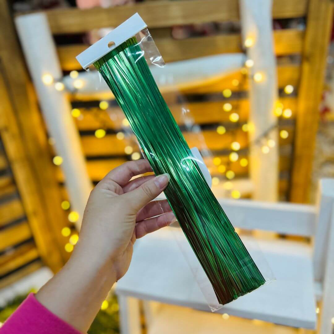 Fecho Prático Verde – 30cm | 100 Peças