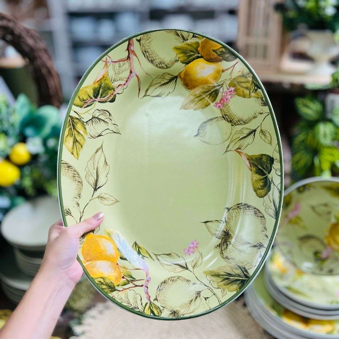 Travessa Grande Verde Toscana Limão Siciliano - 42cm