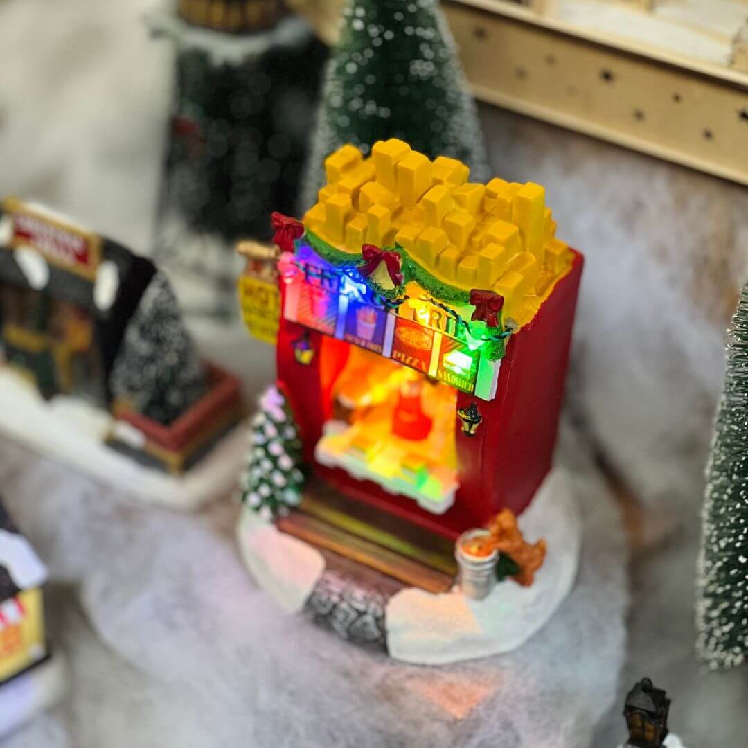 Loja Natal Batataria Com Led 17x13x11cm