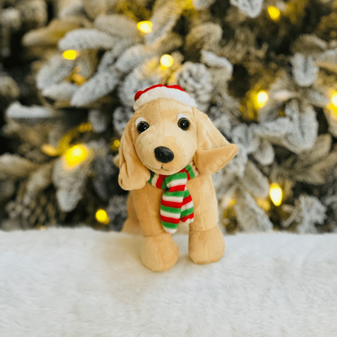 Cachorro Natalino de Pelúcia 23x28cm