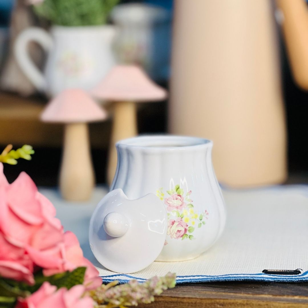 Açucareiro Relevado Vó Dulce Rosa - 11cm