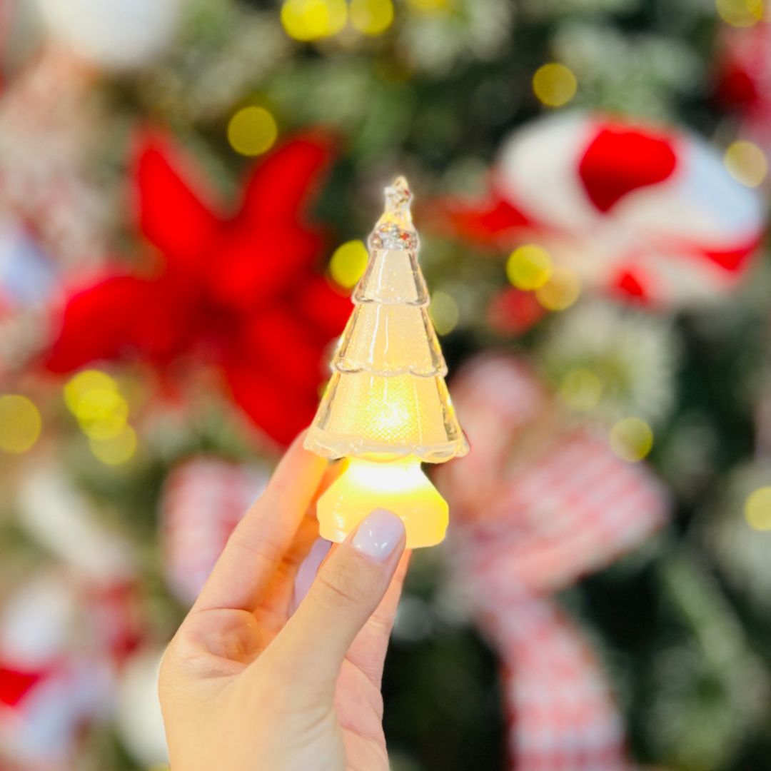 Árvore de Natal Com Led Branco 4x5x11cm