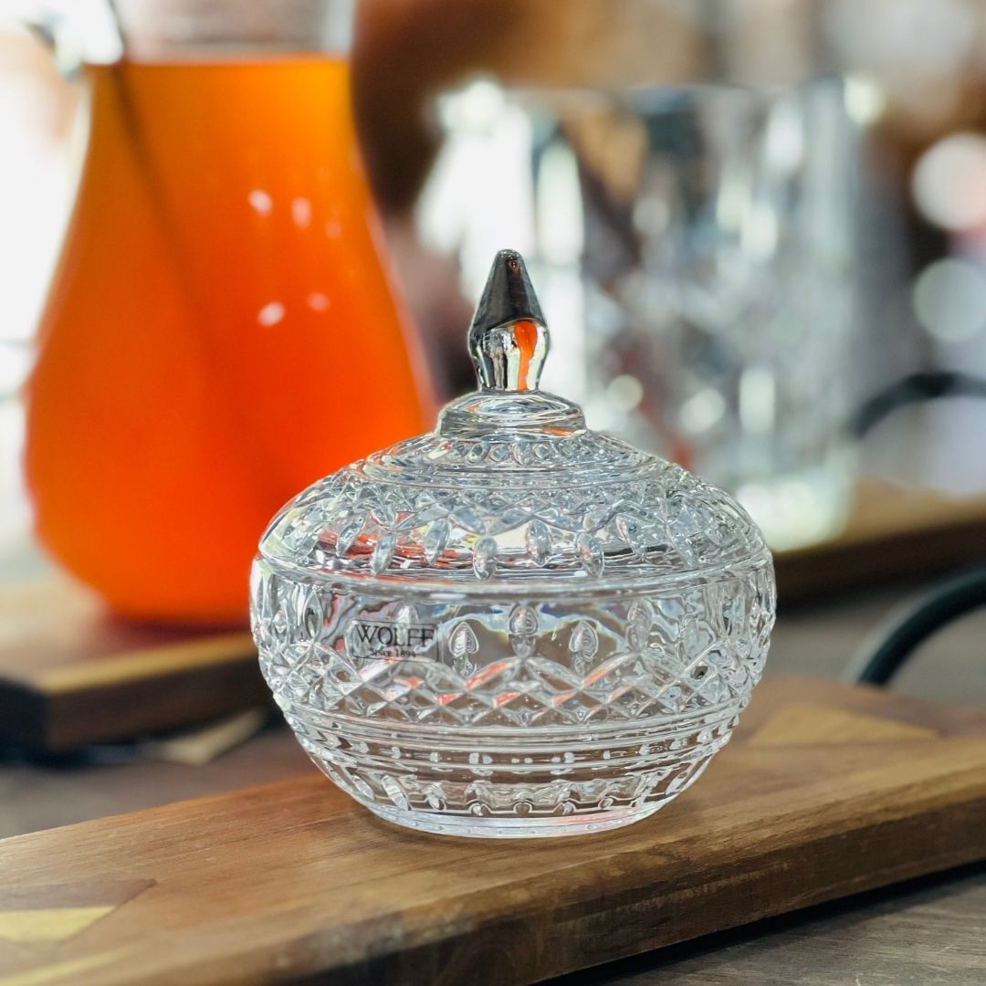 Potiche Decorativo Cristal de Chumbo Lys - 11x12cm