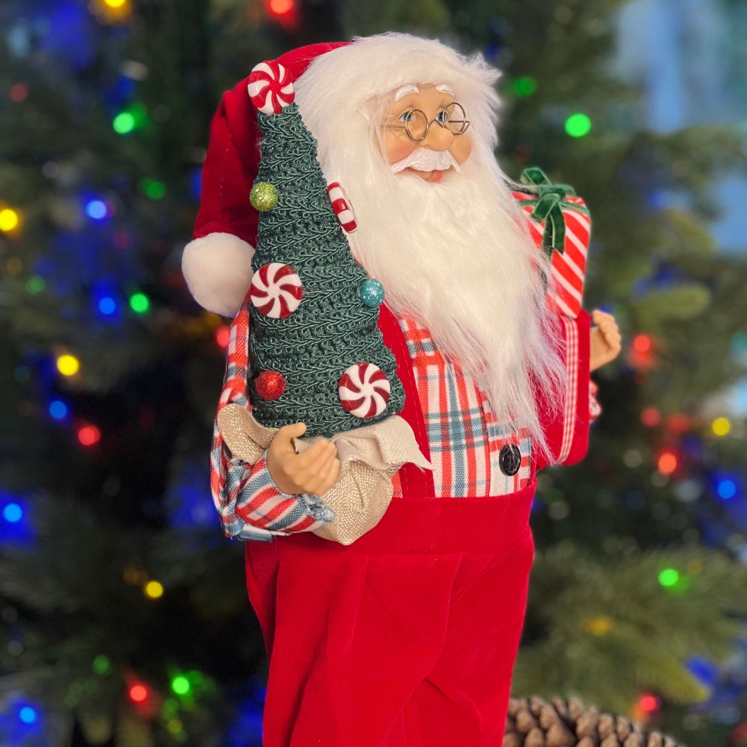 Papai Noel Com Pinheiro - 47cm