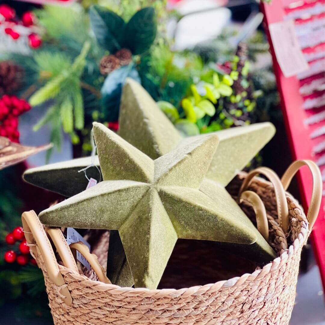 Enfeite para Pendurar - Estrela Verde Grande 38cm