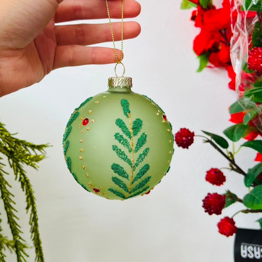 Bola Decorativa Natalina em Vidro Borossilicato - 8 cm