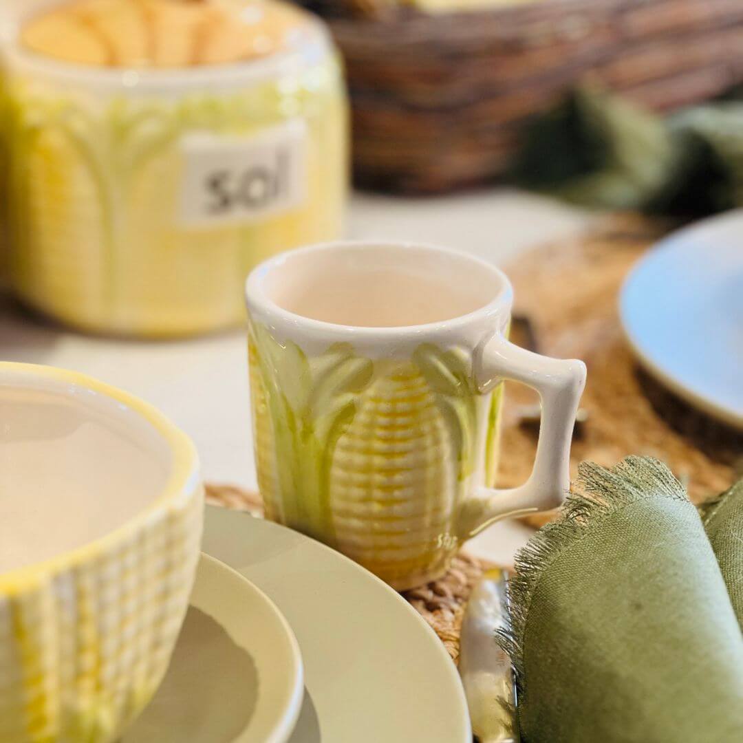 Caneca Milho Decorado Pintado a Mão