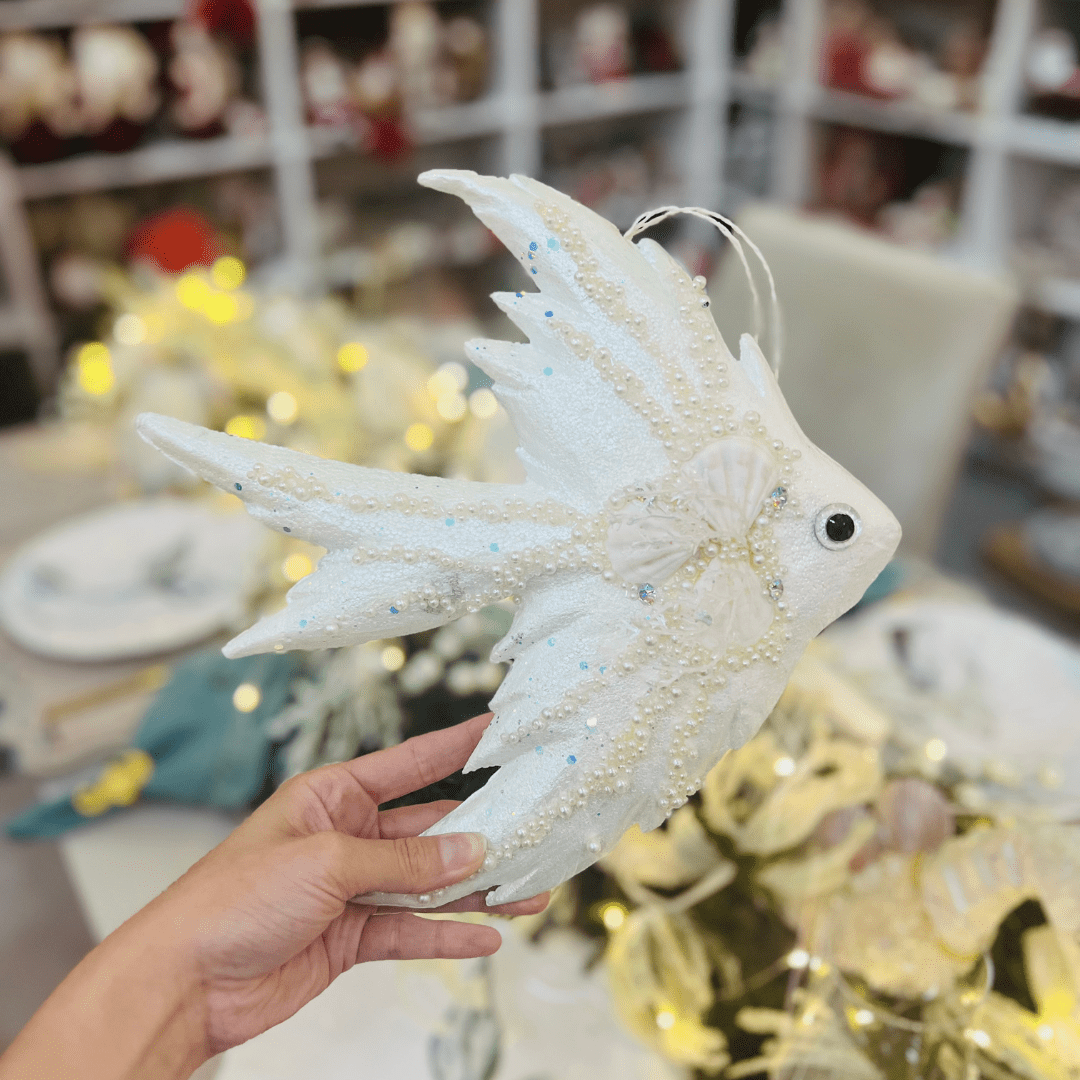 Peixe Decorativo Natal Náutico 28x26x8cm