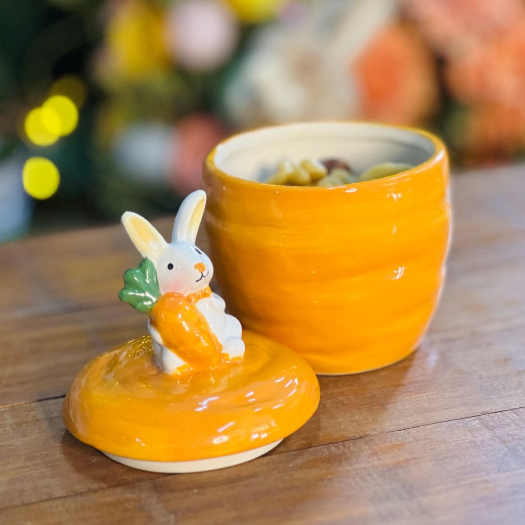 Bomboniere de Coelho Laranja - 16,1cm