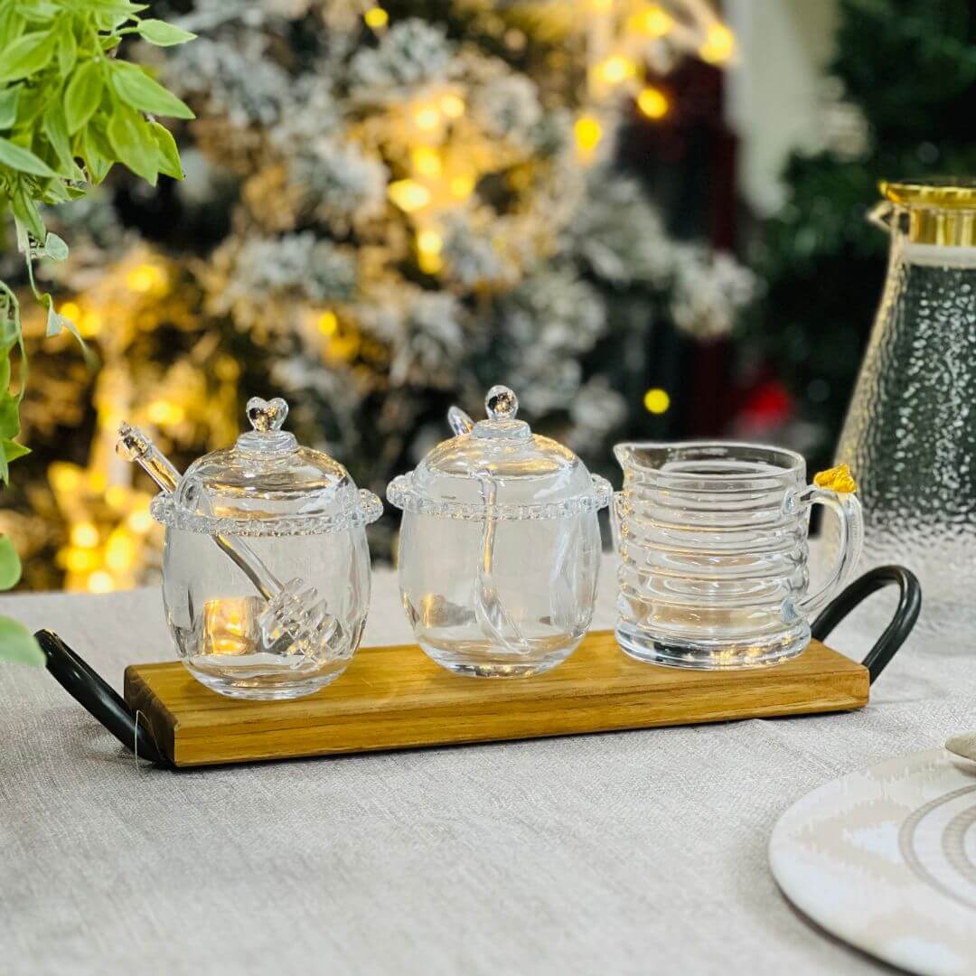 Meleira de Cristal de Chumbo Coração com Pegador – 9,5x12cm