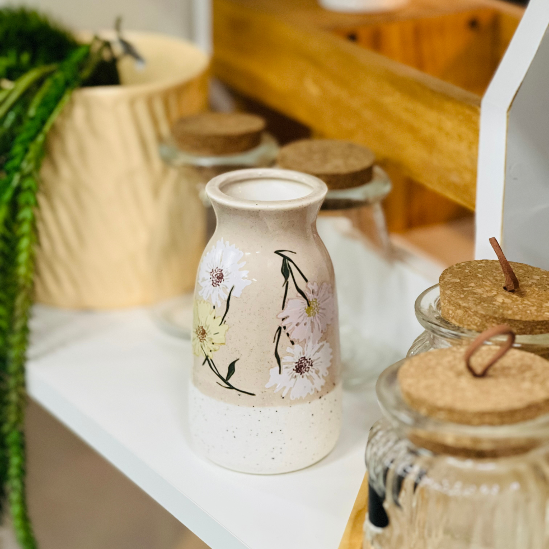 Vaso Cerâmica Jardim - 6,5cmx12