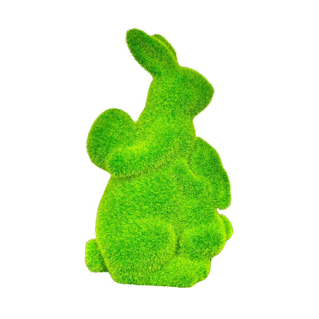 Coelho Musgo Verde De Resina 23cm
