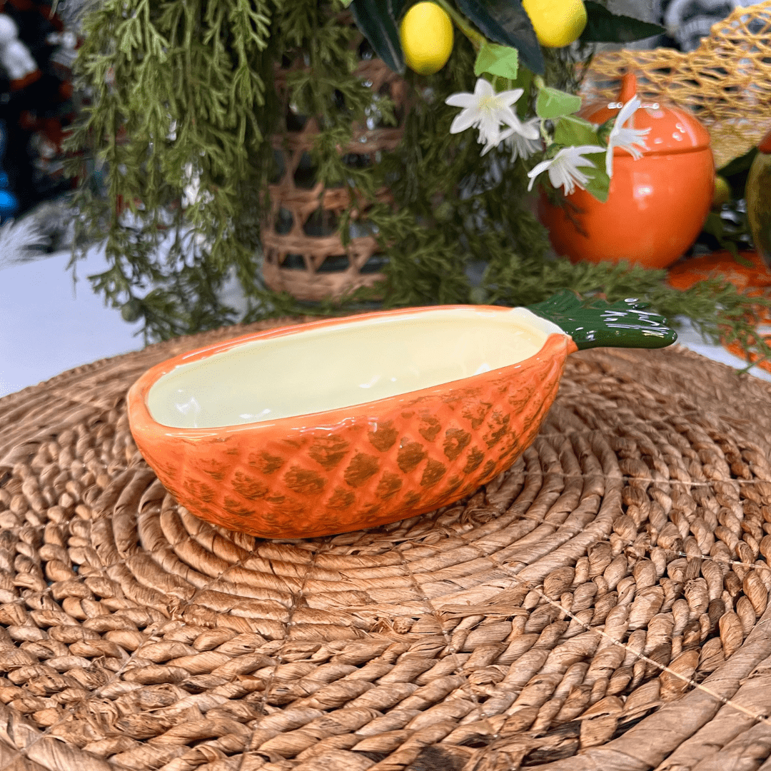 Bowl Abacaxi Tutti-frutti de Cerâmica 280ml - 5,5x10x19cm