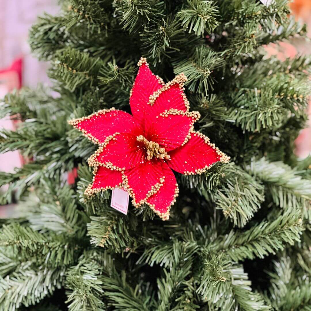 Haste Bico de Papagaio Natal Aveludado – 18cm