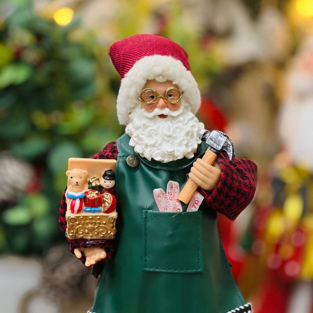 Papai Noel Fábrica de Brinquedo - 30cm